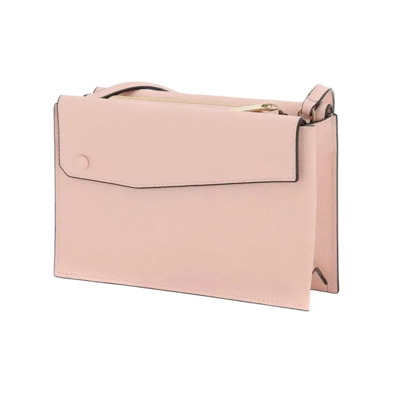 Valextra Millepunte Leather Shoulder Bag, Crossbody Bag Women's Pink-1