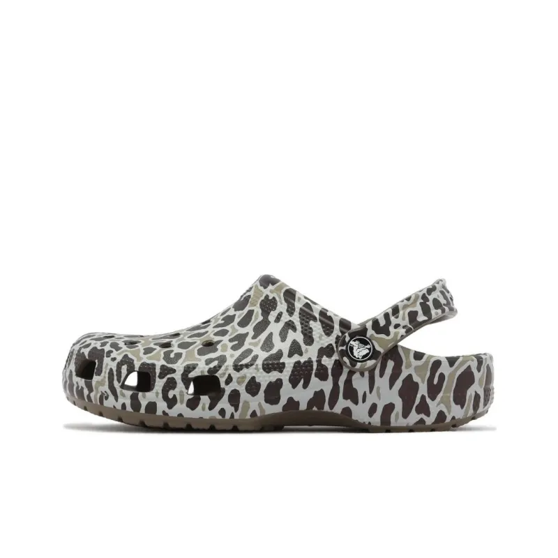 Crocs Classic Animal Print Clog Beach Sandals Unisex Umber-0