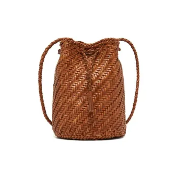 Dragon Diffusion Cow Leather Bucket Bags Handbags Women's Tawny