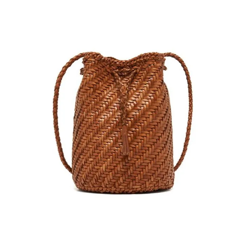 Dragon Diffusion Cow Leather Bucket Bag Handbag Women's Tawny-0