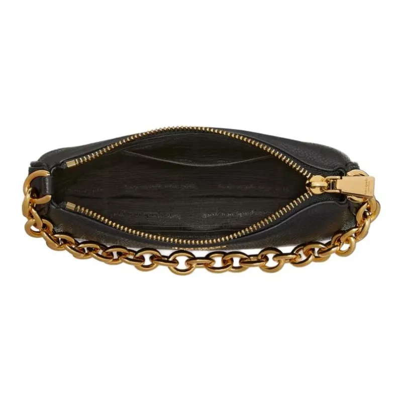 Kate Spade Litchi Grain Leather Handbag Shoulder Bag Crossbody Bag Small Size Women's Black-3