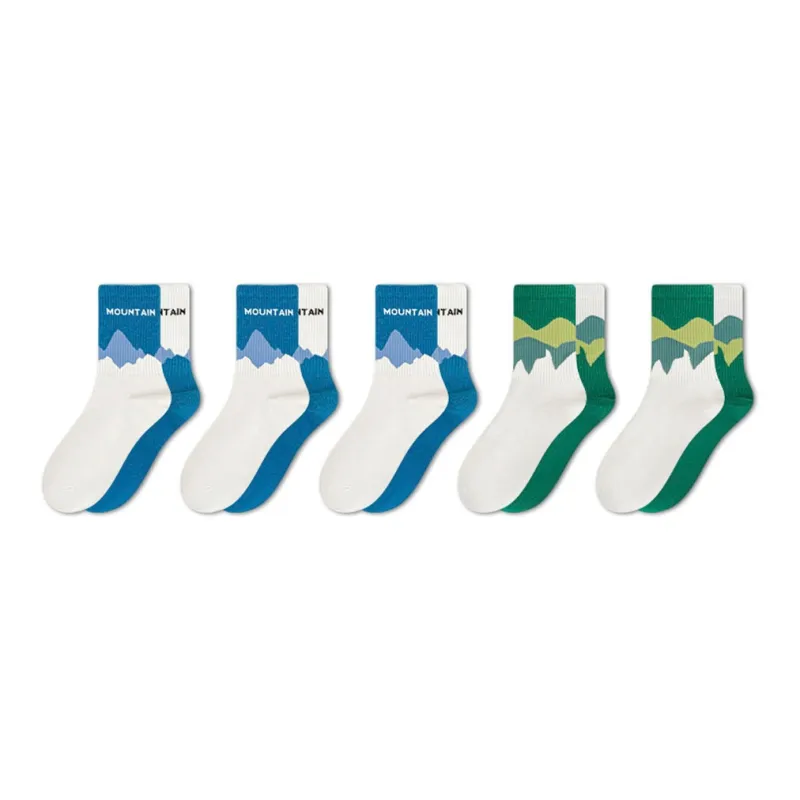 LUOLIAN Mid Calf Socks Women's 5 Pack-9