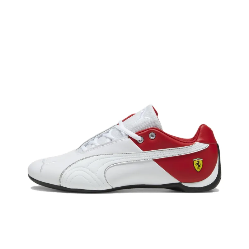 PUMA Scuderia Ferrari Future Cat OG Slip Resistant Low Top Casual Shoes Unisex White Red-0