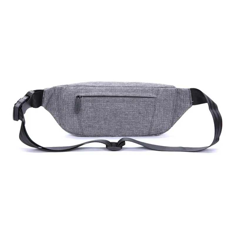 TINYAT Polyester Cell Phone Pouch Fanny Pack Crossbody Bag Medium Size Unisex Gray/Black-1