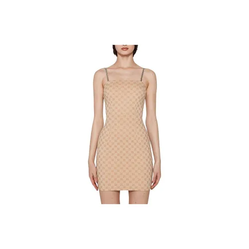 Misbhv Slip Dresses Women's Apricot Cream