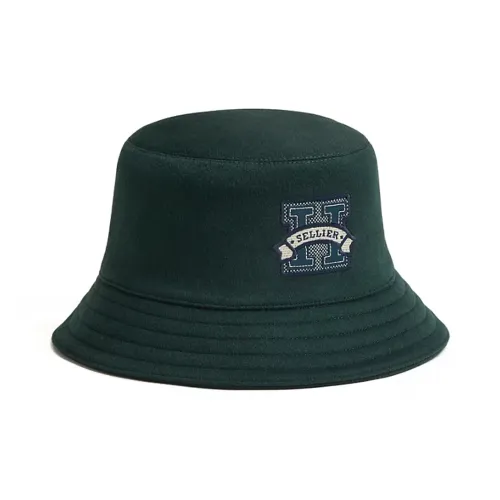 HERMES Cashmere Bucket Hats Women's Green