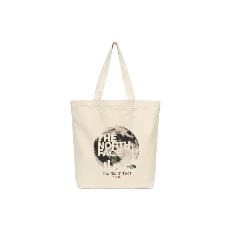THE NORTH FACE Cotton Tote Bag, Shopping Bag, Shoulder Bag, Handbag Regular Unisex Cream White-0