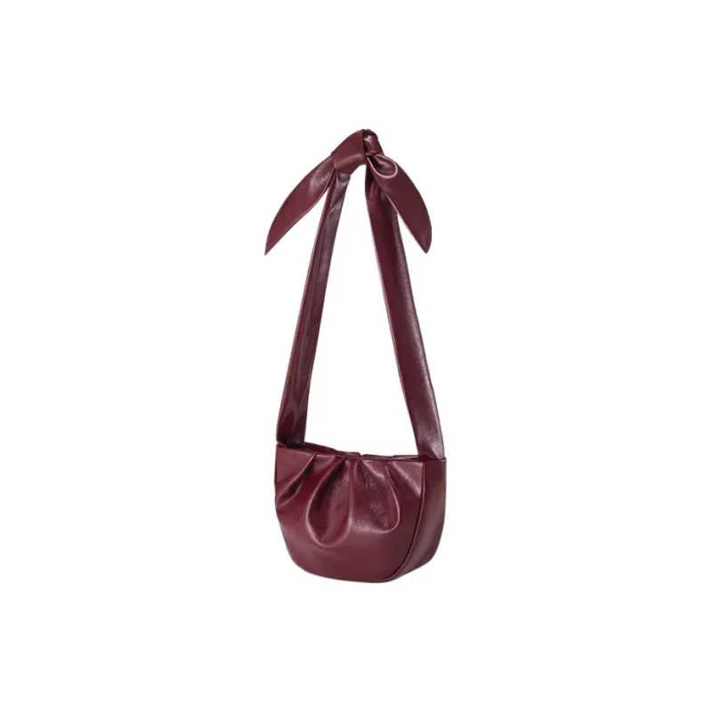FIND KAPOOR Artificial Leather Portable Crossbody Bag, Shoulder Bag Women's Dark Red-1