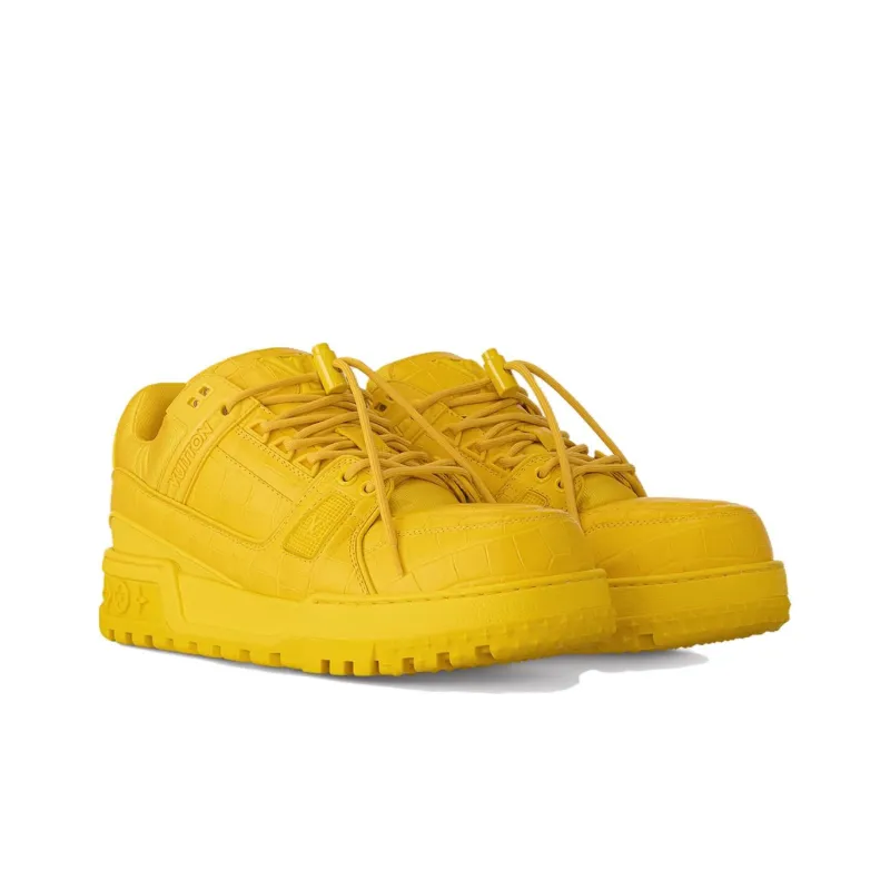 LOUIS VUITTON Trainer Maxi Little Jigglypuff Slip Resistant Low Top Skateboard Shoes Unisex Yellow-1