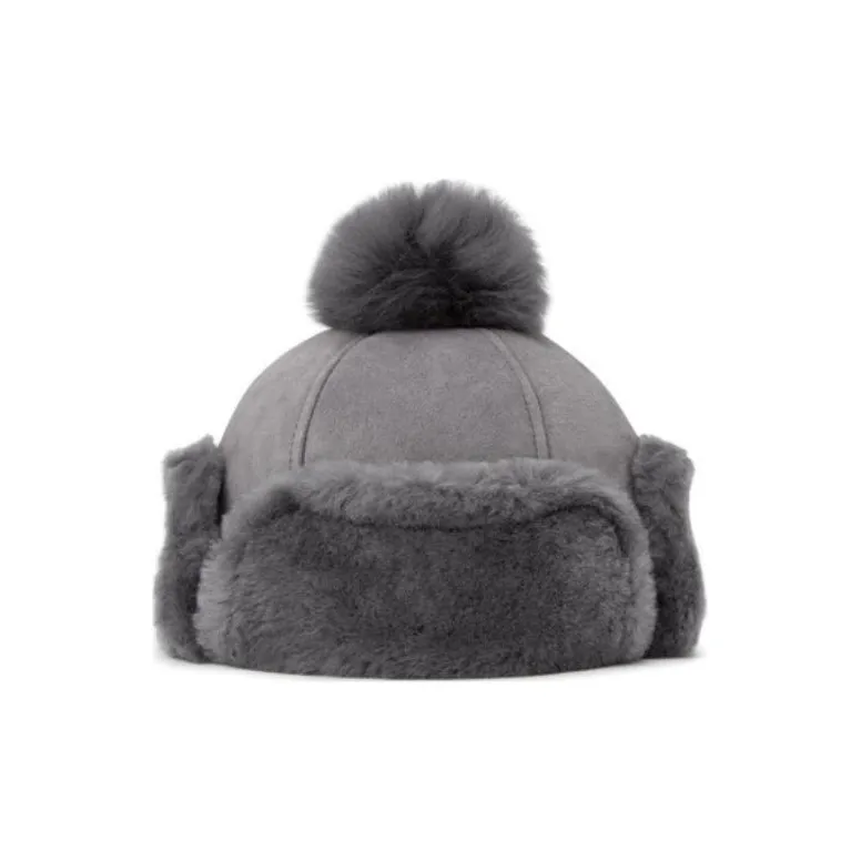 UGG Shearling Trapper Hats Women's Gray-0
