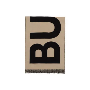 Burberry Logo Jacquard Wool Scarf