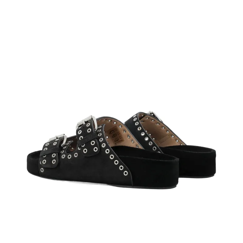 ISABEL MARANT Lennyo Eyelet-embellished Sandals-3