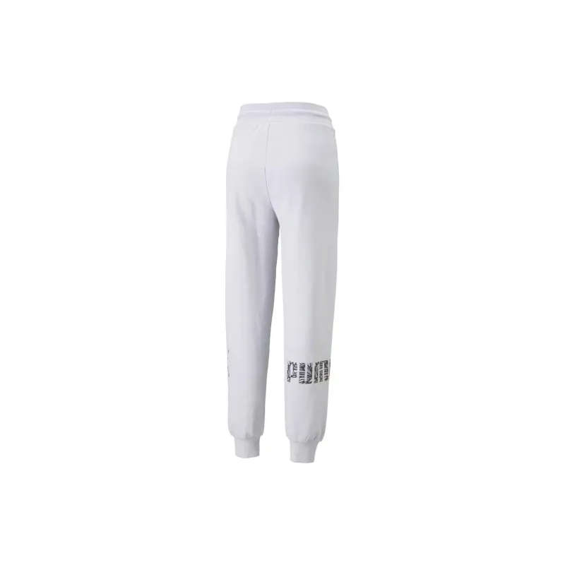PUMA POWER NOVA SHINE COLORBLOCK HIGH WA Knitted Sweatpants Women's Purple-1