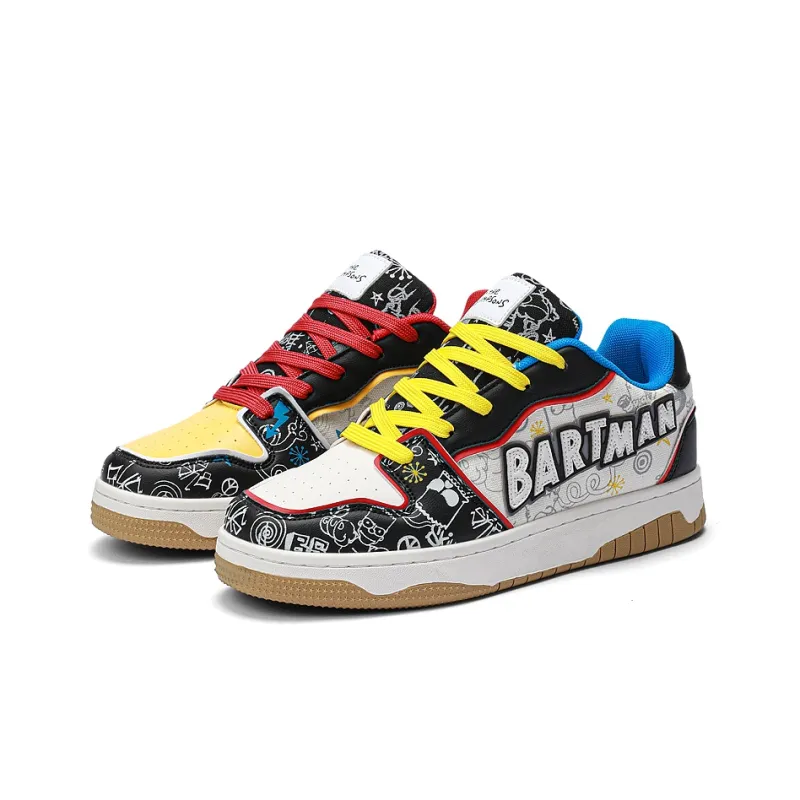 The Simpsons Canvas Shoes Unisex Low Top White And Blue/Beige Apricot/Apple Green/Candy Mandarin Duck/Khaki Gray/Tomato Scrambled Egg/Avocado Green-0