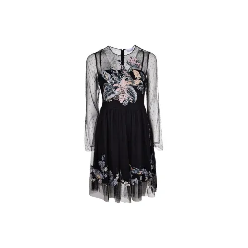 RED VALENTINO Long-Sleeved Dresses Women's Black