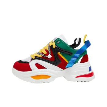 PLAY COBBLER Cushioning Anti-Slip And Wear-Resistant Breathable Coverage Low-Top Chunky Sneakers Unisex Multicolor