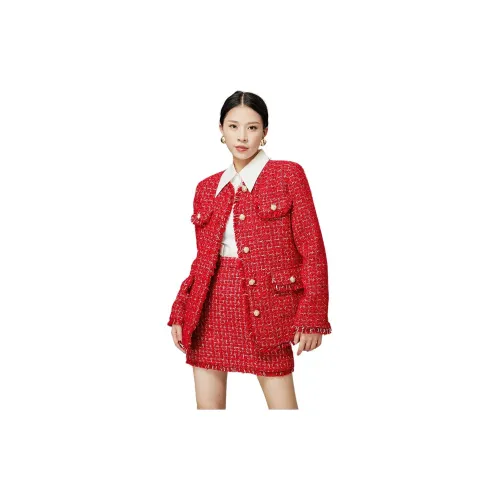 Weekly Two Piece Skirt Sets Women's Red