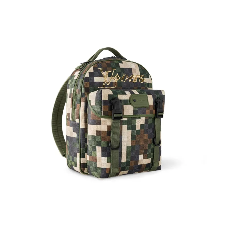 LOUIS VUITTON Canvas Backpack Men's Camouflage-1