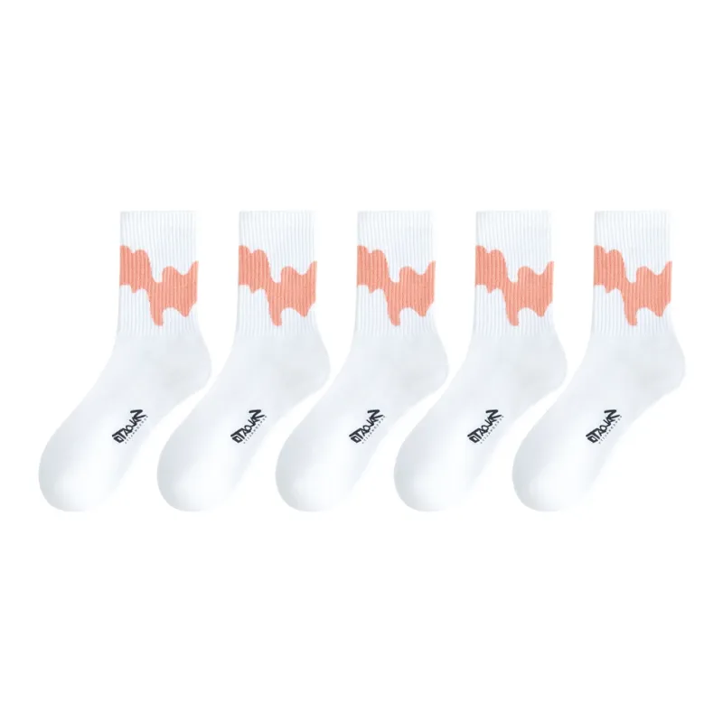LUOLIAN Mid Calf Socks Women's 5 Pack-29