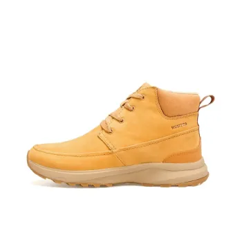 HUMTTO Cushioned Wear-Resistant Warm High-Top Outdoor Shoes Men's Yellow