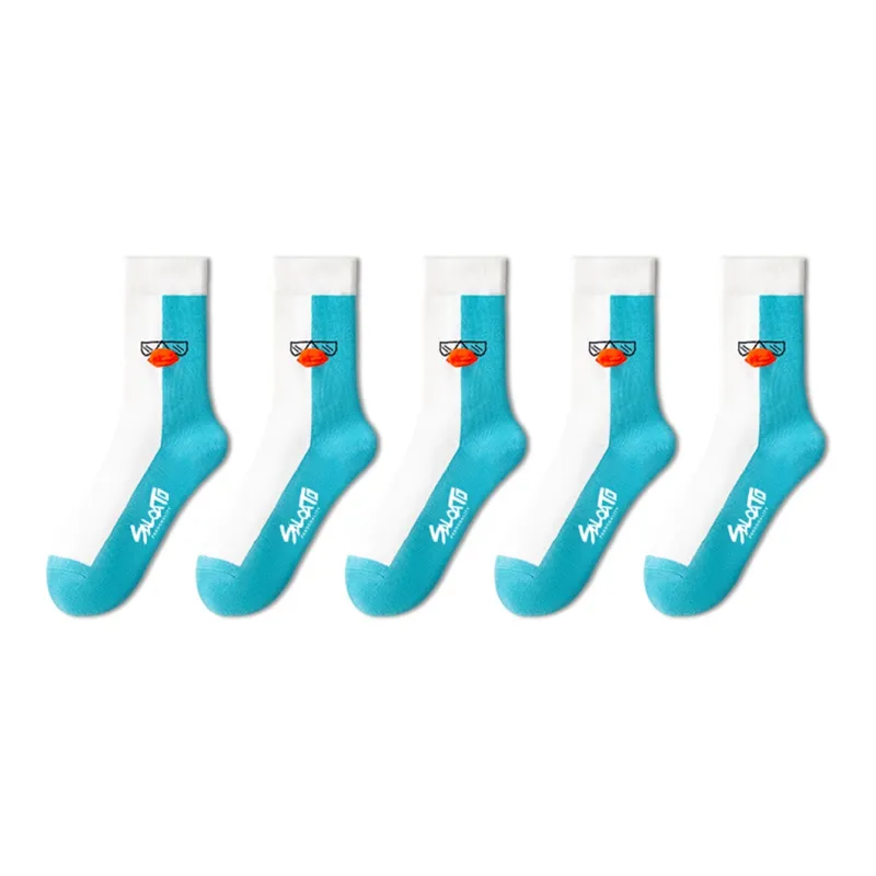 LUOLIAN Mid Calf Socks Women's 5 Pack-45