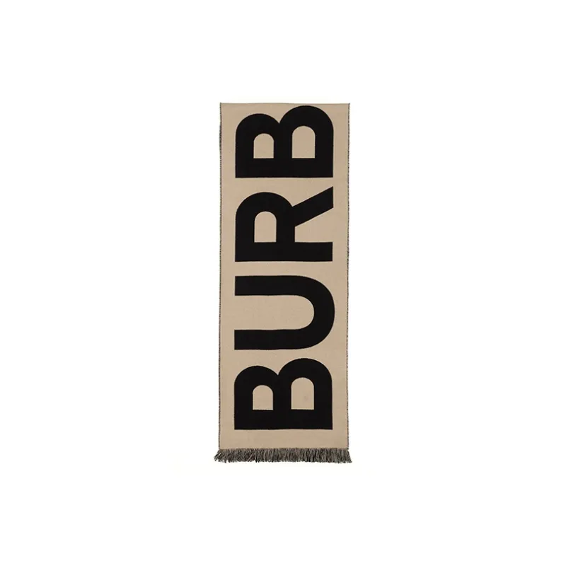 Burberry Logo Jacquard Wool Scarf-2