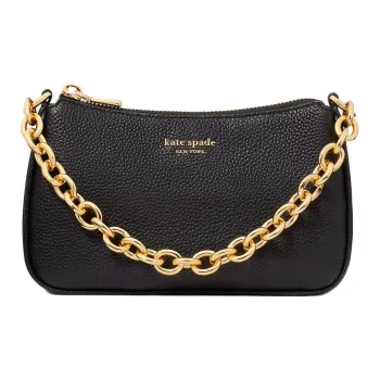 Kate Spade Litchi Grain Leather Handbag Shoulder Bag Crossbody Bag Small Size Women's Black