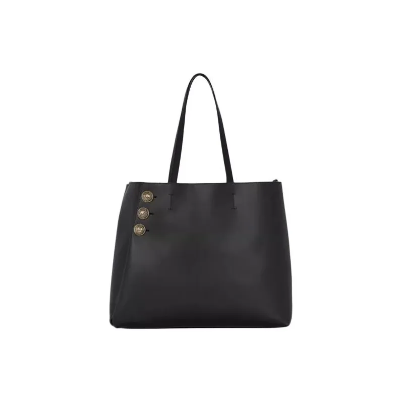 BALMAIN Split Cow Leather Shoulder Bag, Crossbody Bag, Handbag Tubas Women's Black-2