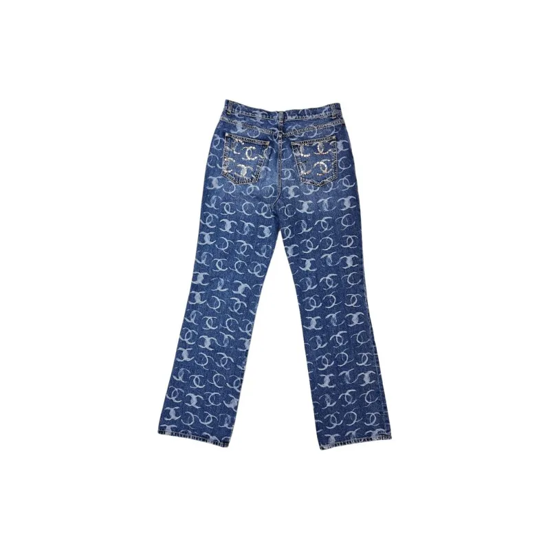 CHANEL 23 Fall And Winter 23B Jeans Women's Dark Blue-1