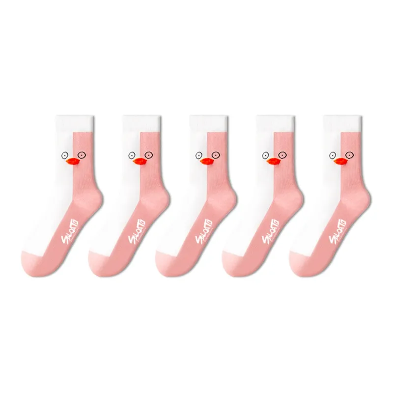 LUOLIAN Mid Calf Socks Women's 5 Pack-25
