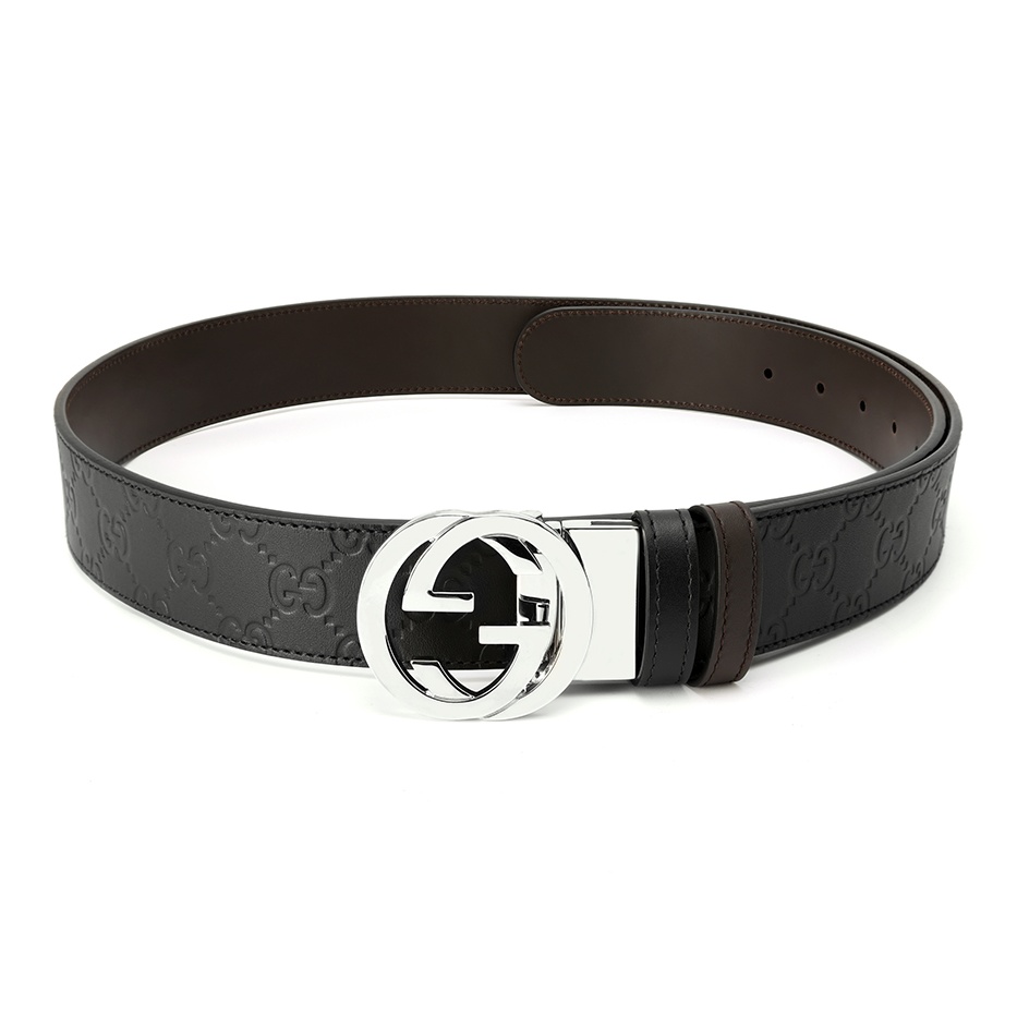 Gucci Black Reversible Signature Leather Belt purchases