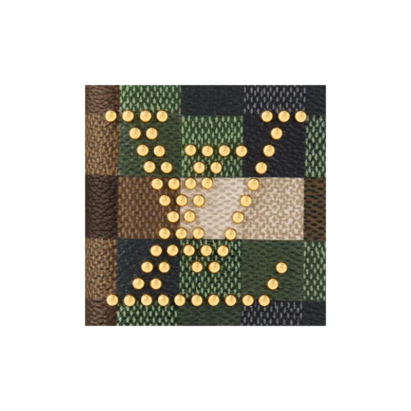 LOUIS VUITTON Pocket Organizer Damoflage Green Damoflage Damier-5