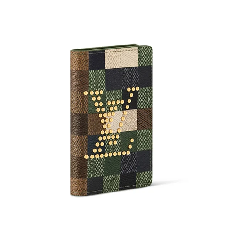 LOUIS VUITTON Pocket Organizer Damoflage Green Damoflage Damier-1