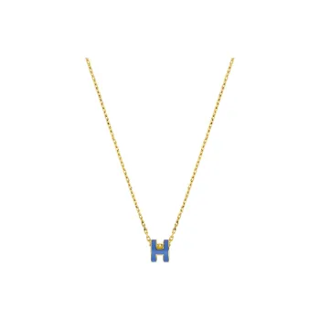 HERMES POP H Collection Gold-Plated Necklaces Women's Gold Chain