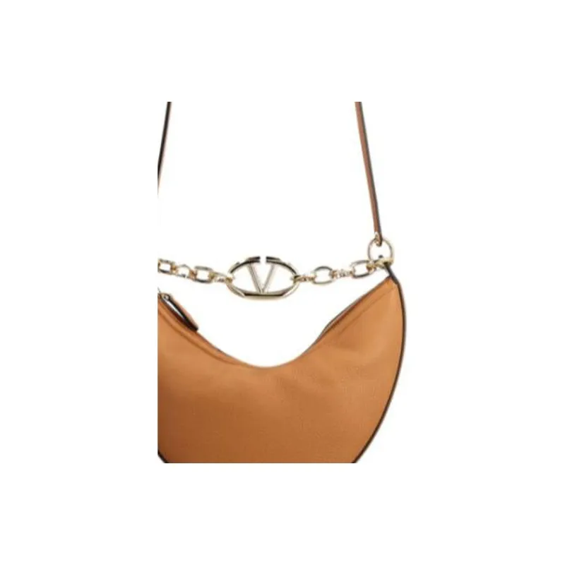 Valentino Vlogo Moon Cow Leather Portable Crossbody Bag Shoulder Bag Women's Brown-3