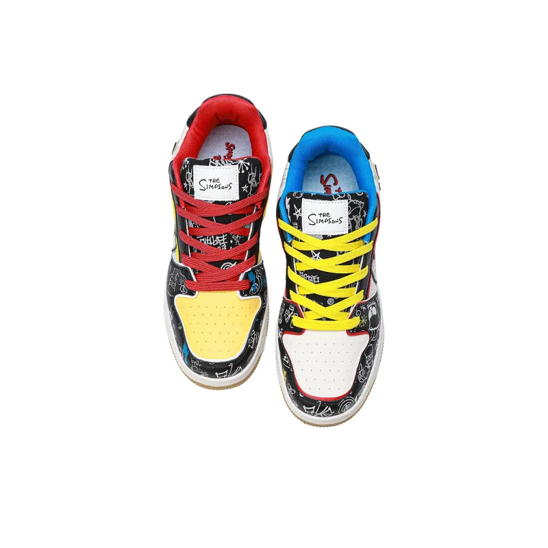 The Simpsons Canvas Shoes Unisex Low Top White And Blue/Beige Apricot/Apple Green/Candy Mandarin Duck/Khaki Gray/Tomato Scrambled Egg/Avocado Green-3