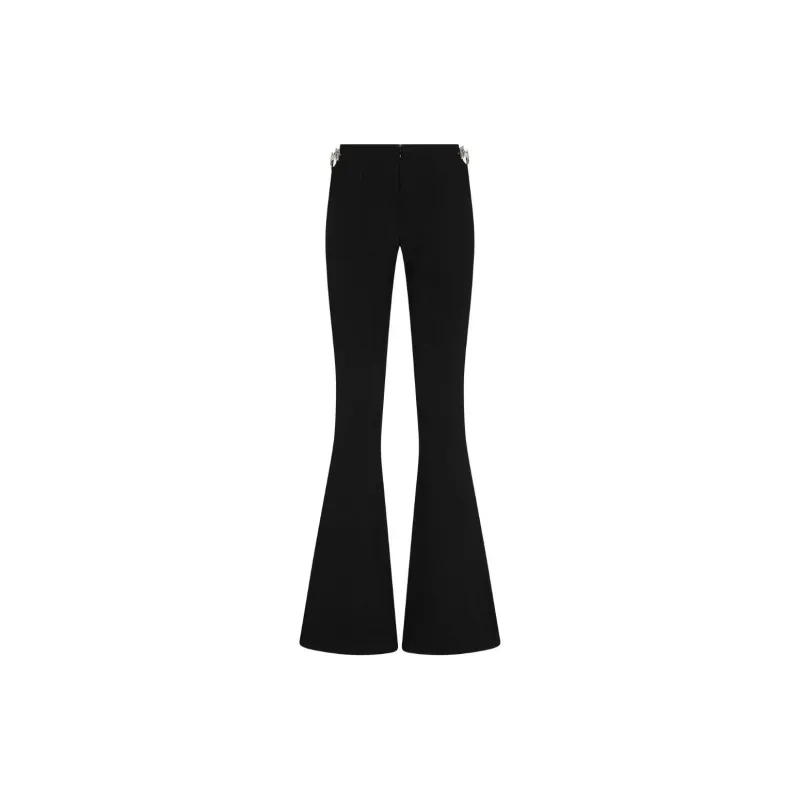DSQUARED 2 Logo Plaque Low Rise Flared Trousers-1