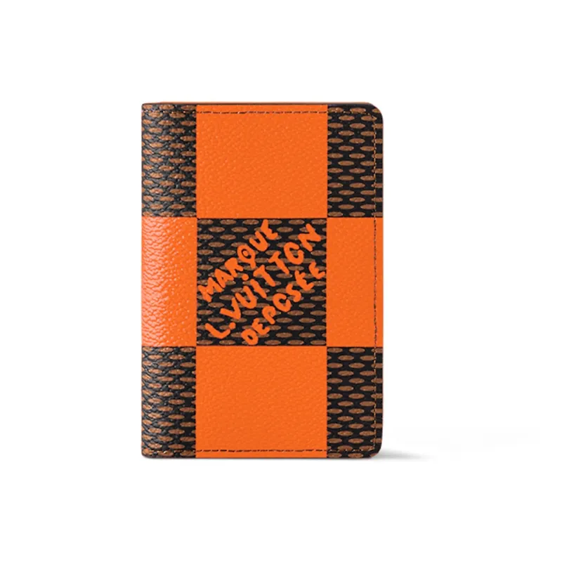 LOUIS VUITTON Pocket Organizer Damier Pop Orange-0