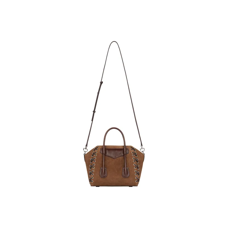 GIVENCHY Antigona Suede Shoulder Bag Crossbody Bag Handbag Mini Women's Cinnamon-1