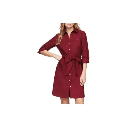 Tommy Hilfiger Long-Sleeved Dresses Women's Red