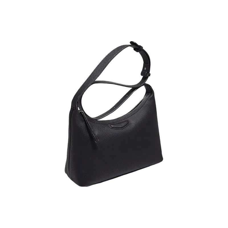 Marino Orlandi Cow Leather Crescent Bag Shoulder Bag Handbag Large Size Women's Brown/Black/White-1
