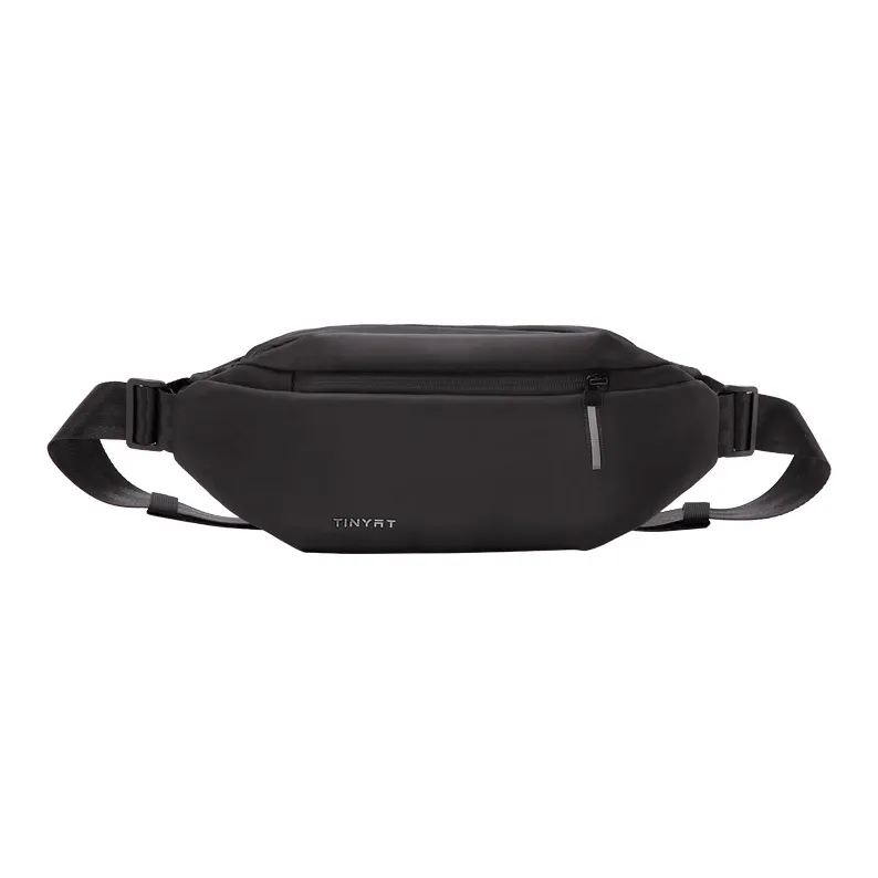 TINYAT Polyester Fanny Pack Small Size Unisex Black/Gray-0