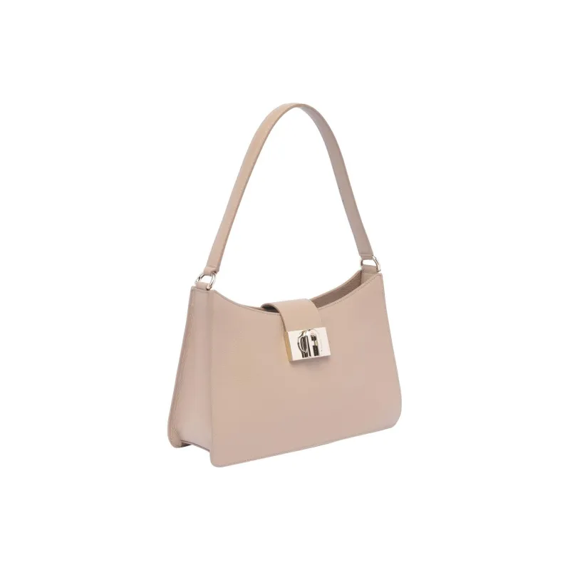 Furla 1927 Collection Cow Leather Handbag, Shoulder Bag Women's Beige-1