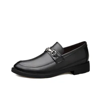 DILIKAN Loafers Men's Leather Shoes With Hidden Wedge Men's
