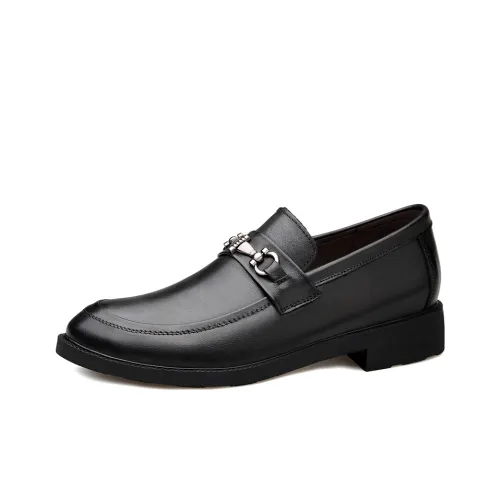 DILIKAN Loafers Men's Leather Shoes With Hidden Wedge Men's