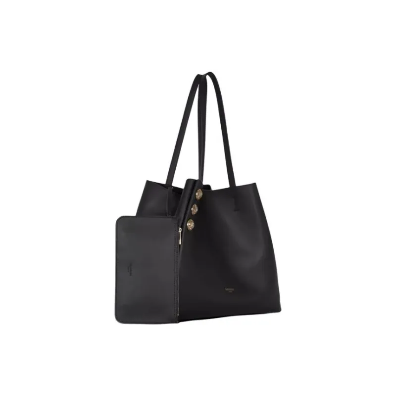 BALMAIN Split Cow Leather Shoulder Bag, Crossbody Bag, Handbag Tubas Women's Black-1