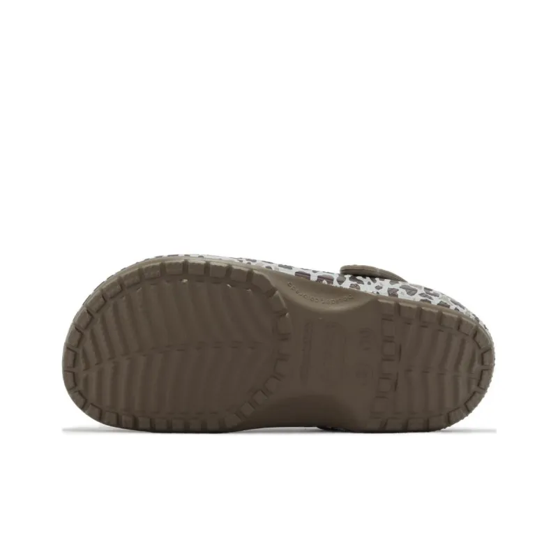 Crocs Classic Animal Print Clog Beach Sandals Unisex Umber-3