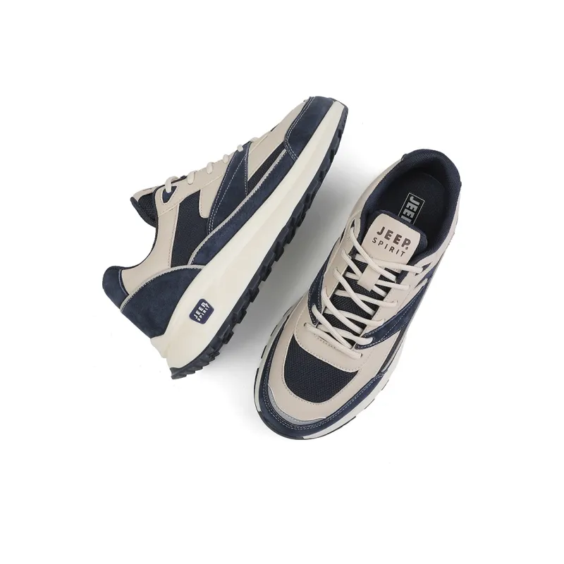 JEEP SPIRIT Cushioned Slip-Resistant Lightweight Rebound Low-Top Casual Shoes Men's Fury Blue-3