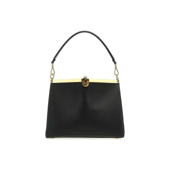 ETRO Calfskin Portable Crossbody Bag Shoulder Bag Medium Size Women's Black