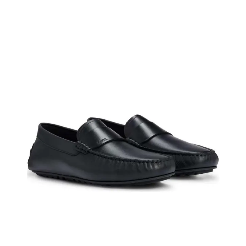 BOSS Noel Logo-debossed Leather Loafers-2